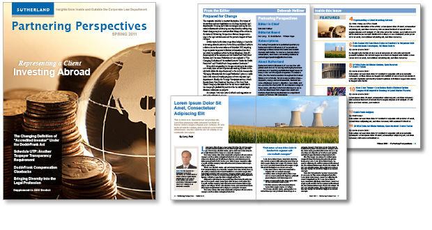 Sutherland | Partnering Perspectives Magazine Template